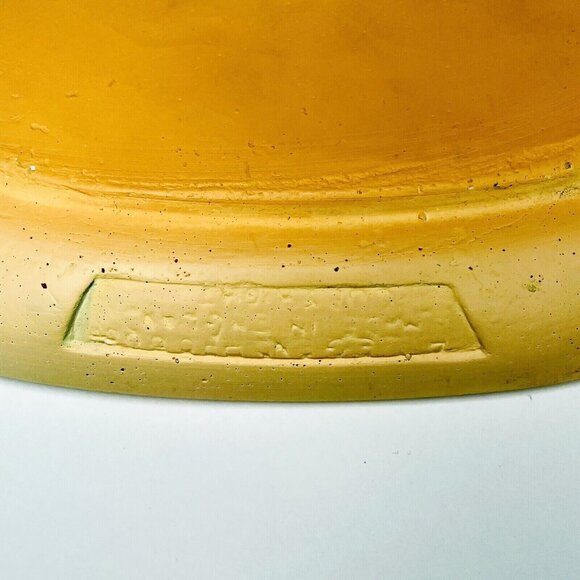 Vintage Wall Plate 3D Chalkware House W Boat By Legend Products England 8"x8" - Picture 6 of 7